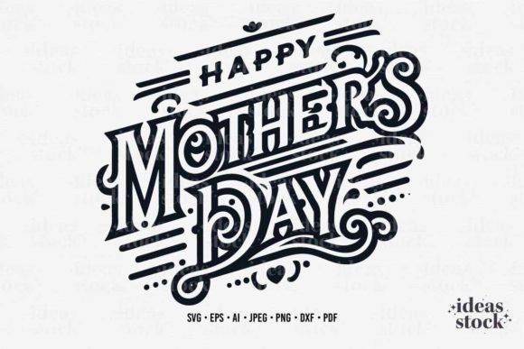 Happy Mothers Day SVG: A Vintage Touch for Handmade Love