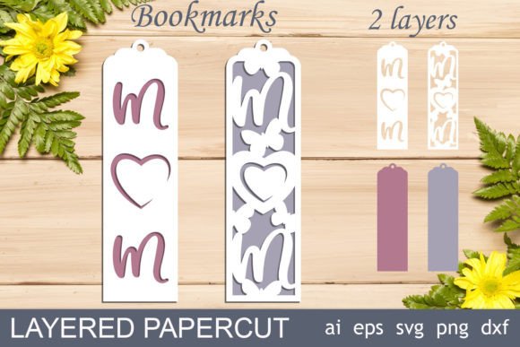 Mom Bookmark SVG: A Thoughtful Mothers Day Papercut for Embroidery Projects