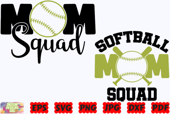 Mom Squad SVG Softball Design Review for Real Embroidery Use