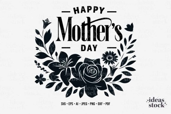 Mother’s Day Flowers Wreath SVG for Real Embroidery Use